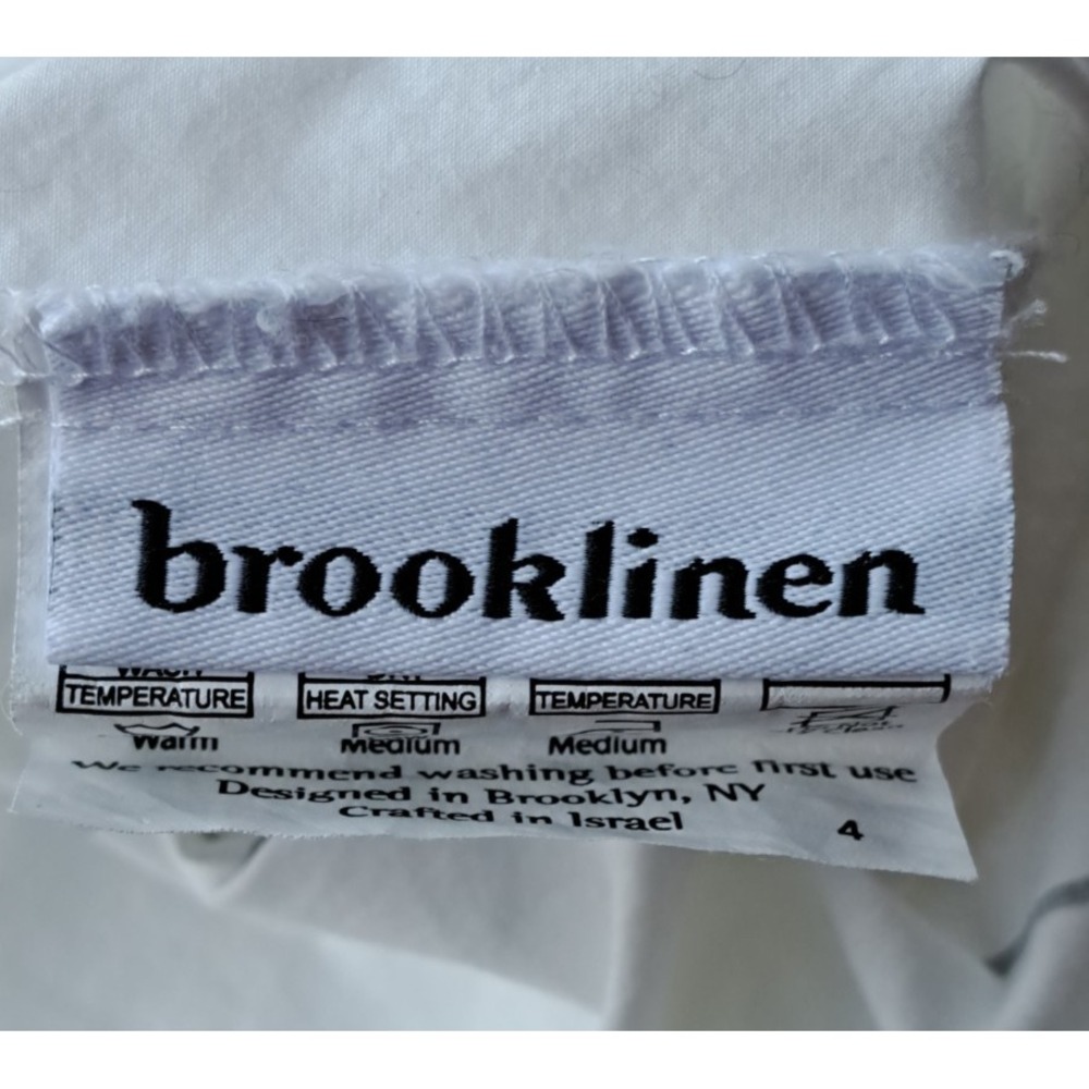 Brooklinen King Pillowcase Set 2 Cotton Plaid White OEKO-TEX Standard 100 19x35"